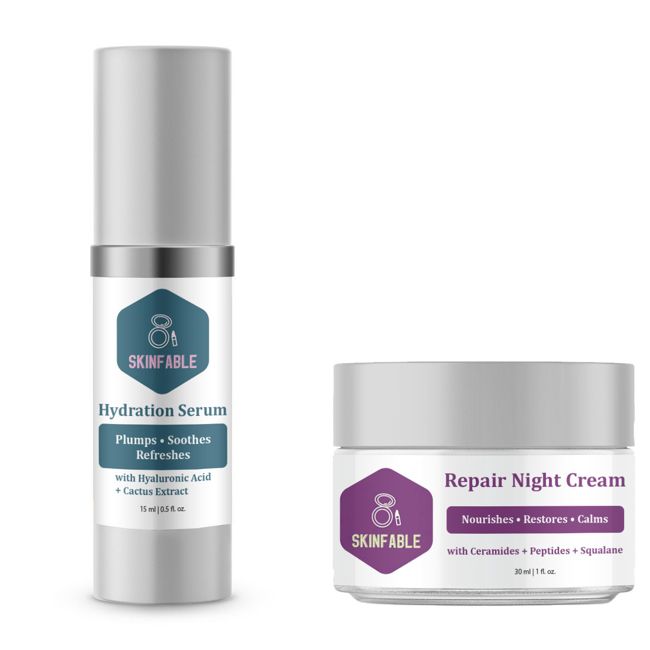1+3 Hydration Serum x2 + Repair Night Cream x2 - Image 1